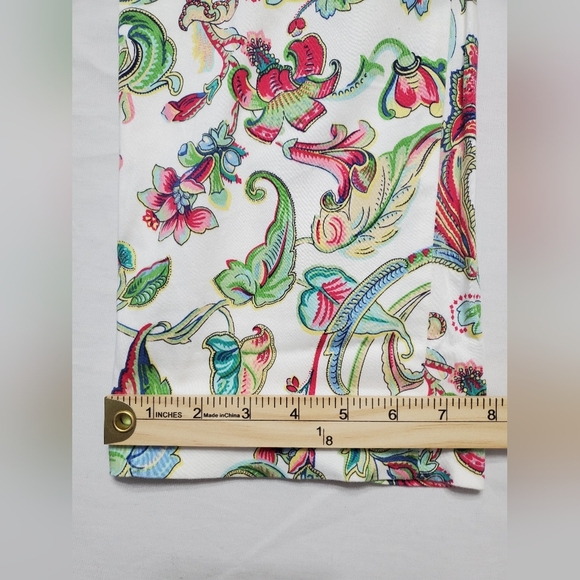 Lauren Ralph Lauren Women's Floral Pants Size 14 Watercolor Pastel Art To Wear - Picture 4 of 9